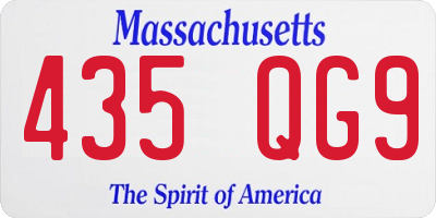 MA license plate 435QG9