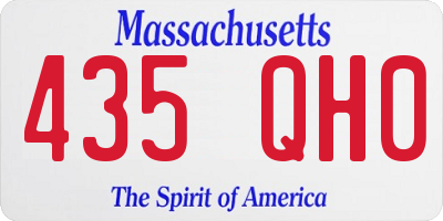 MA license plate 435QH0