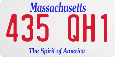 MA license plate 435QH1