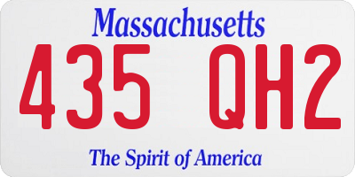 MA license plate 435QH2