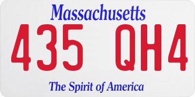 MA license plate 435QH4