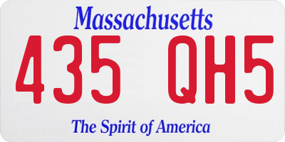 MA license plate 435QH5
