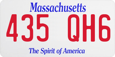 MA license plate 435QH6