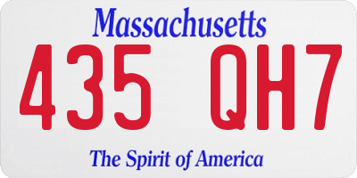 MA license plate 435QH7