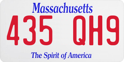MA license plate 435QH9