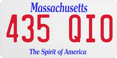 MA license plate 435QI0