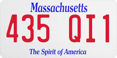 MA license plate 435QI1