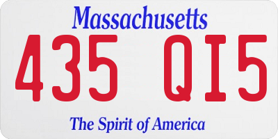 MA license plate 435QI5