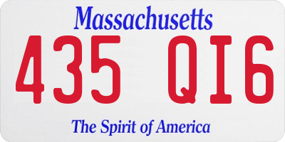 MA license plate 435QI6