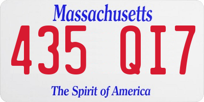 MA license plate 435QI7