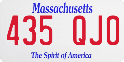 MA license plate 435QJ0