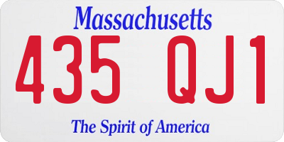 MA license plate 435QJ1