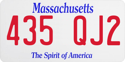 MA license plate 435QJ2