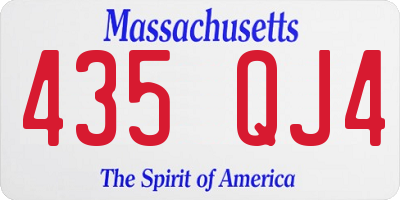 MA license plate 435QJ4