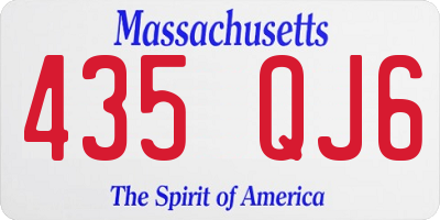 MA license plate 435QJ6