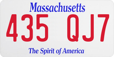MA license plate 435QJ7