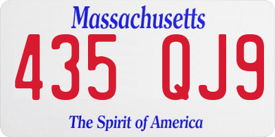 MA license plate 435QJ9