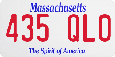 MA license plate 435QL0