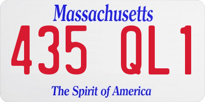 MA license plate 435QL1