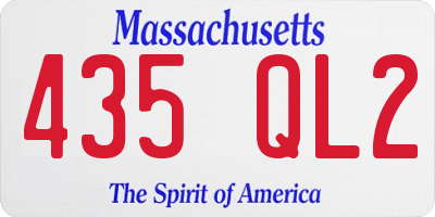 MA license plate 435QL2