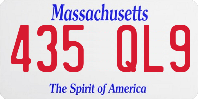 MA license plate 435QL9