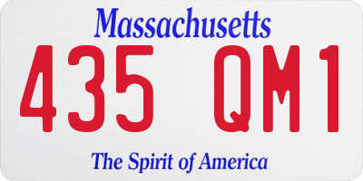 MA license plate 435QM1