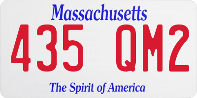MA license plate 435QM2