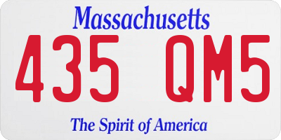 MA license plate 435QM5