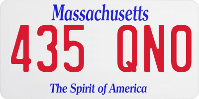 MA license plate 435QN0