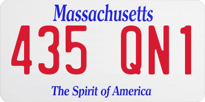 MA license plate 435QN1