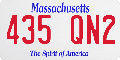 MA license plate 435QN2