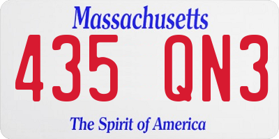 MA license plate 435QN3