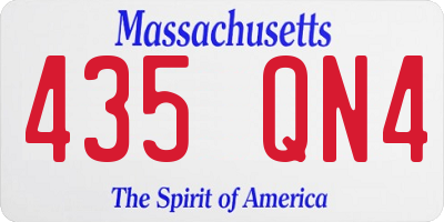 MA license plate 435QN4