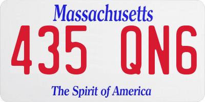 MA license plate 435QN6
