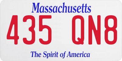 MA license plate 435QN8