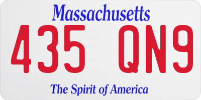 MA license plate 435QN9