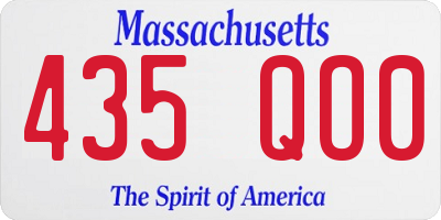 MA license plate 435QO0