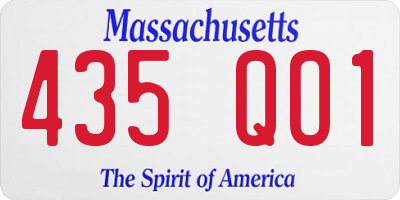 MA license plate 435QO1