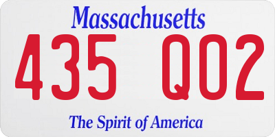 MA license plate 435QO2