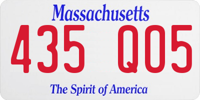 MA license plate 435QO5