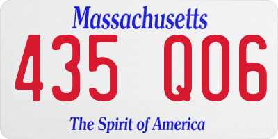 MA license plate 435QO6