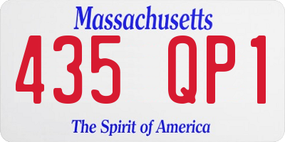 MA license plate 435QP1