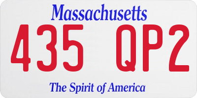 MA license plate 435QP2