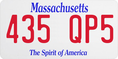 MA license plate 435QP5