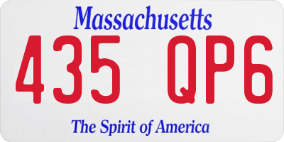 MA license plate 435QP6
