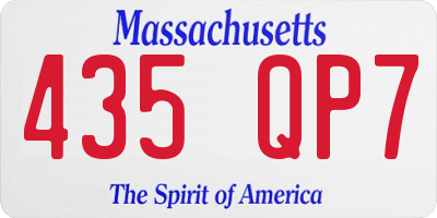 MA license plate 435QP7
