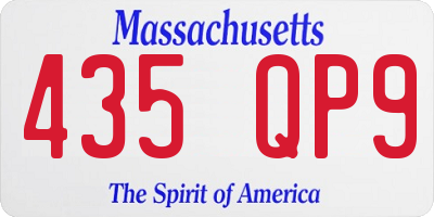MA license plate 435QP9