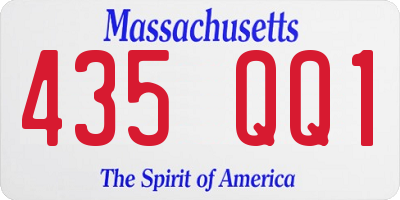MA license plate 435QQ1