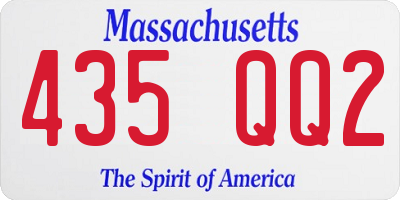 MA license plate 435QQ2