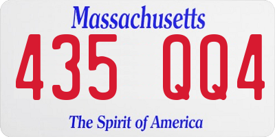 MA license plate 435QQ4
